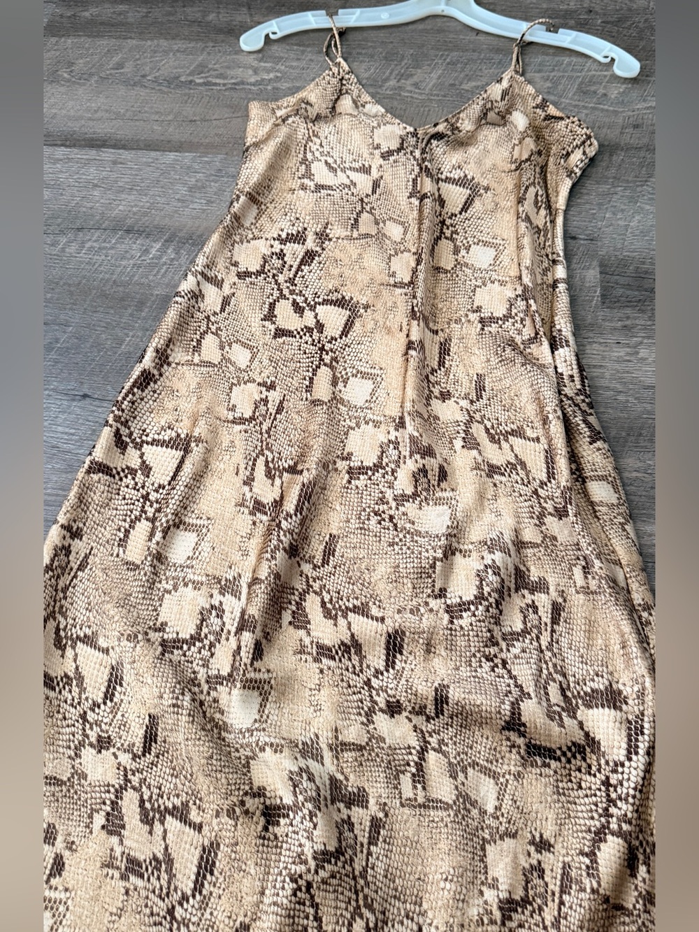 Women's 100% Silk Snakeskin Printed Dress | Banana Republic - Picture 3 of 7